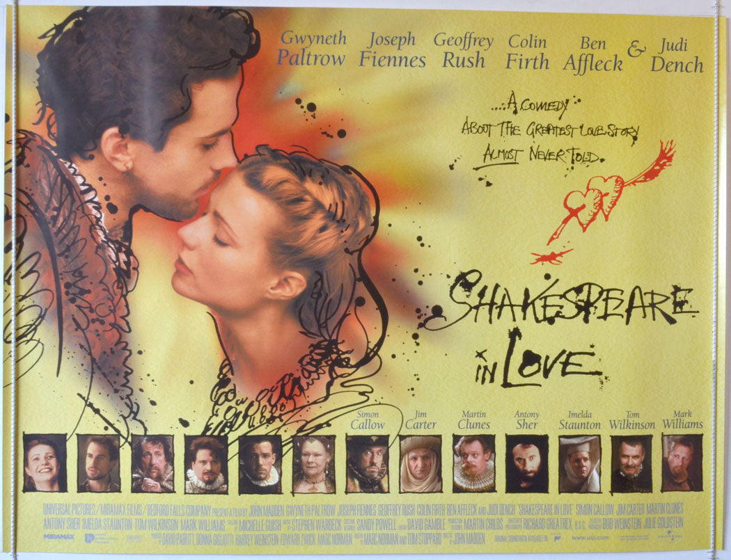 Shakespeare In Love  Original British Quad Poster - Movie Poster