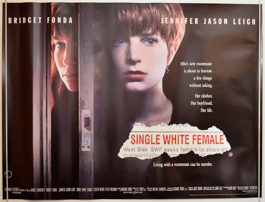 Single White Female Original British Quad Poster - Movie Poster