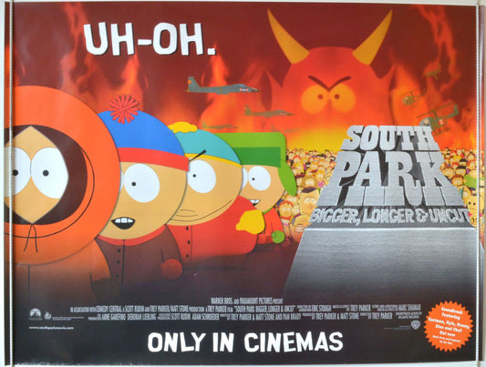 South Park : Bigger, Longer And Uncut  Original Quad Movie Poster  