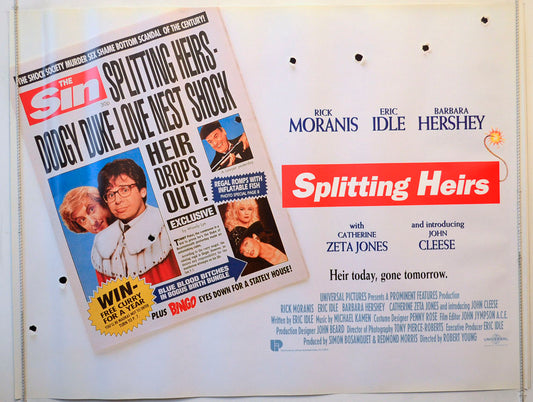 Splitting Heirs Original British Quad Poster - Movie Poster