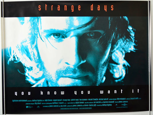 Strange Days  (Teaser / Advance BLUE Version)   Original British Quad Poster - Movie Poster