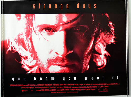 Strange Days  (Teaser / Advance RED Version)   Original British Quad Poster - Movie Poster