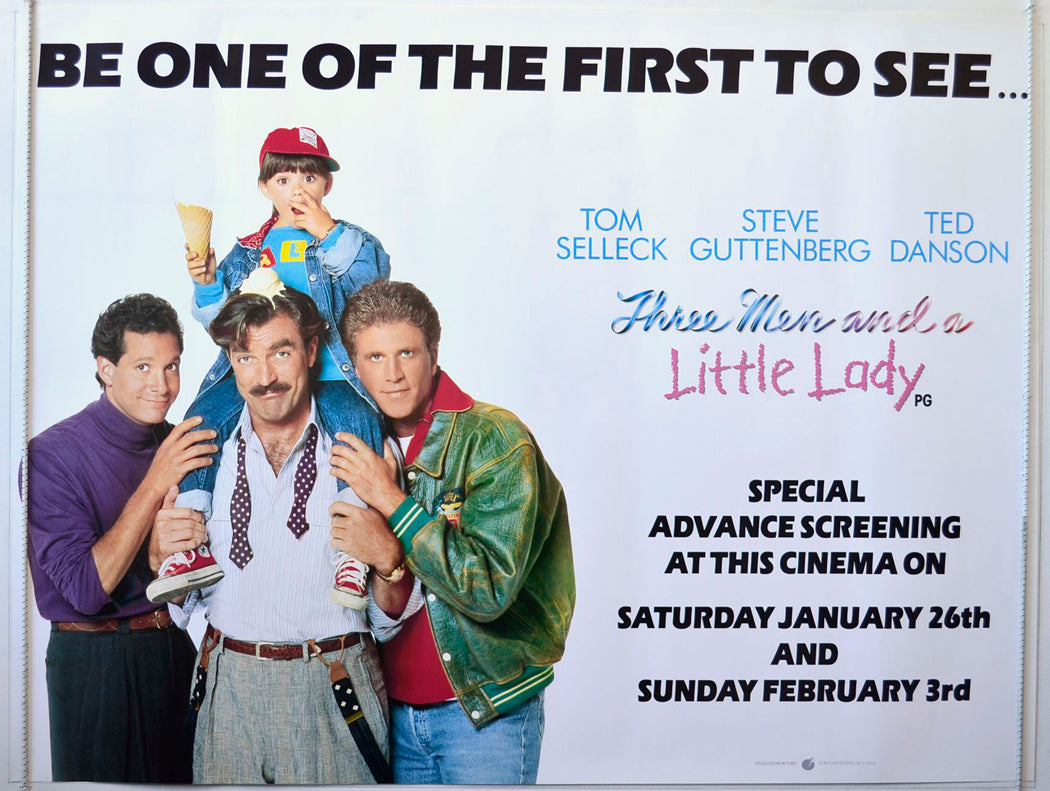 Three Men And A Little Lady  (Teaser / Advance Version)   Original British Quad Poster - Movie Poster