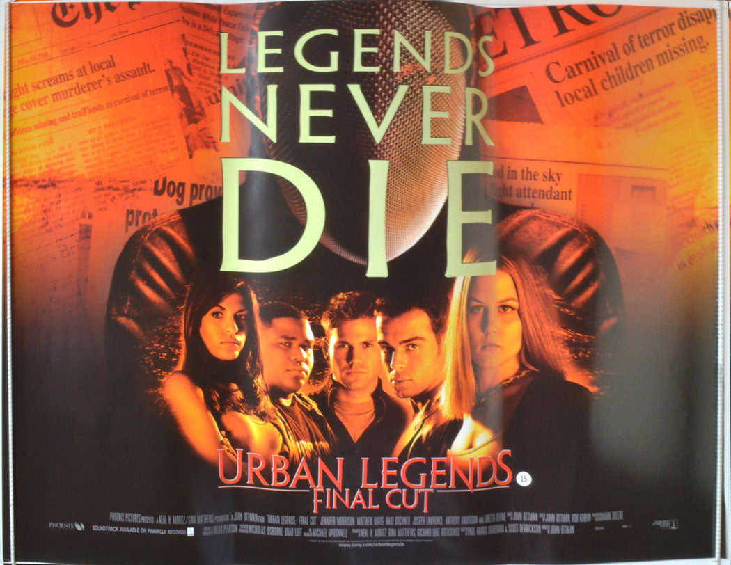 UrbanLegends : The Final Cut  Original British Quad Poster - Movie Poster