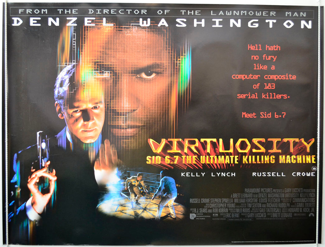 Virtuosity Original British Quad Poster - Movie Poster