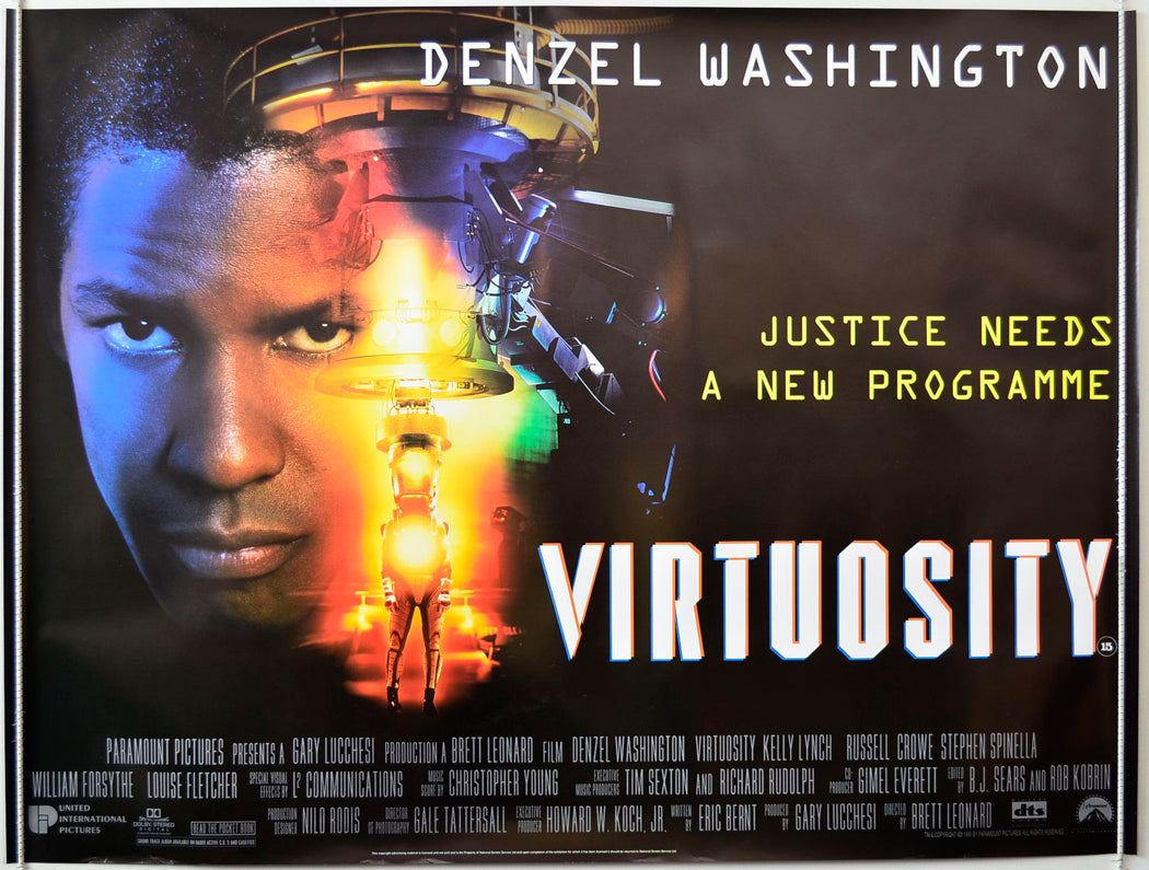 Virtuosity   (Design 2)  Original British Quad Poster - Movie Poster