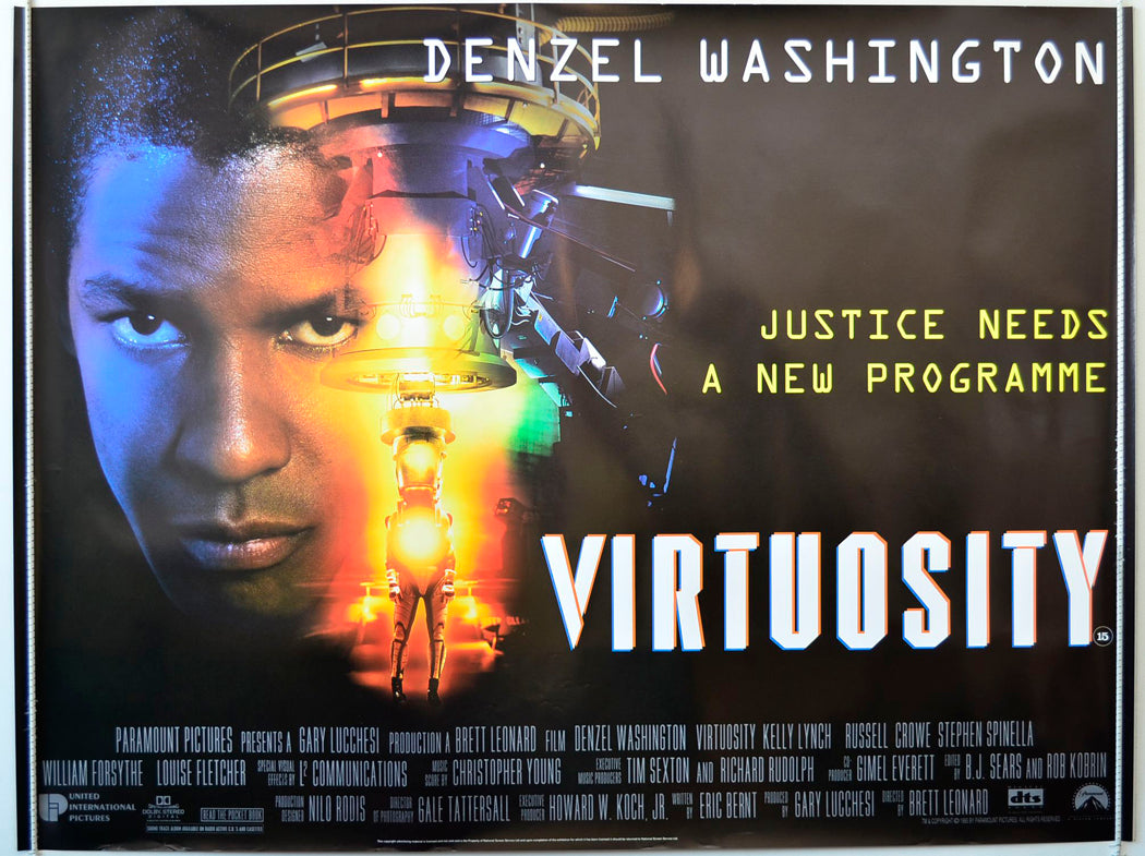 Virtuosity   (Design 2)  Original British Quad Poster - Movie Poster