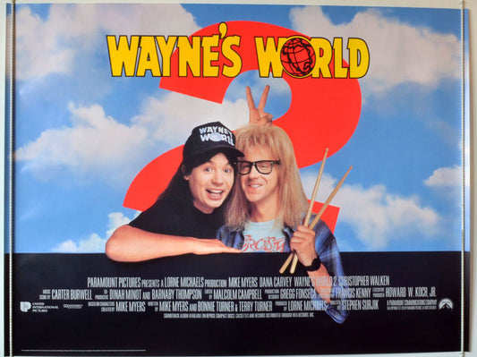 Wayne's World 2  Original British Quad Poster - Movie Poster