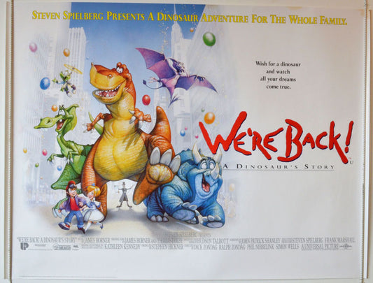 We're Back : A Dinosaur's Story  Original British Quad Poster - Movie Poster