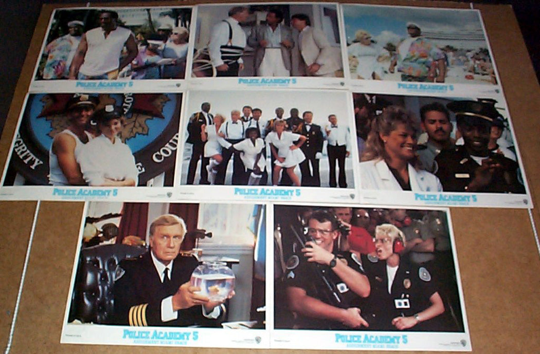 Police Academy 5  Set Of 8 Lobby Cards 