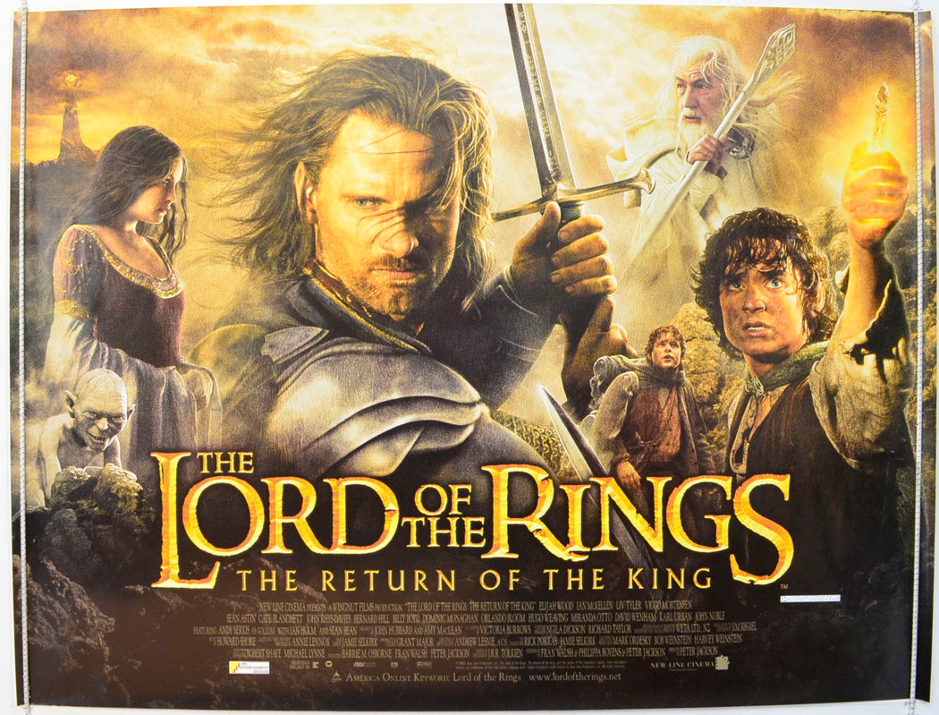 Lord Of The Rings : The Return Of The King Original British Quad Poster - Film Poster - Movie Poster 