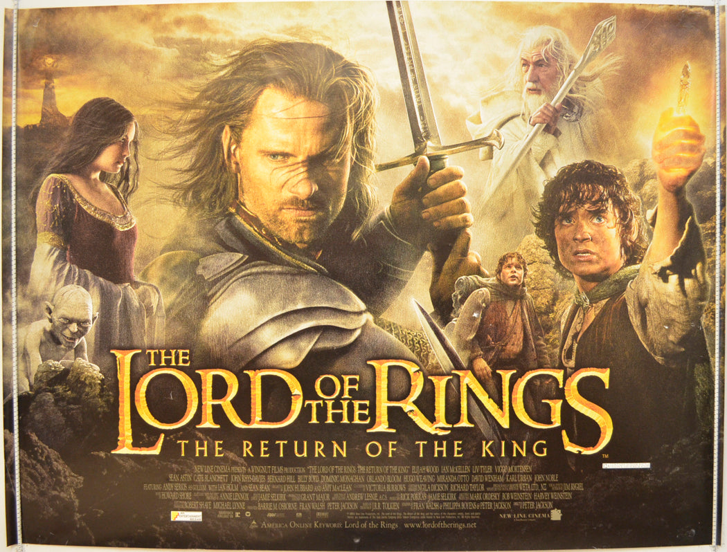 Lord Of The Rings : The Return Of The King  Original Quad Poster - Film Poster - Movie Poster 