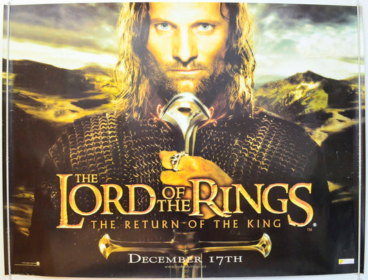 Lord Of The Rings : The Return Of The King  (Teaser / Advance Version)   Original British Quad Poster - Film Poster - Movie Poster 