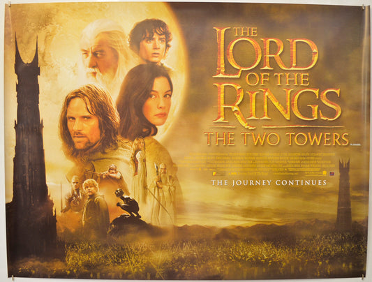 Lord Of The Rings : The Two Towers  Original Quad Poster - Film Poster - Movie Poster