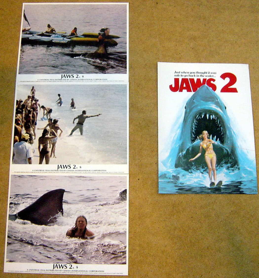 Jaws 2  3 Original Lobby Cards 