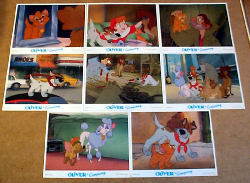 Oliver And Company  Set Of 8 Lobby Cards 