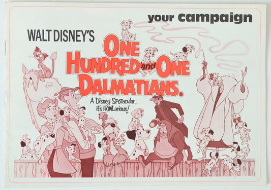 One Hundred And One Dalmatians  (a.k.a. 101 Dalmatians)   Original 12 Page Cinema Exhibitors Campaign Press Book  + Synopsis / Credits Sheet 