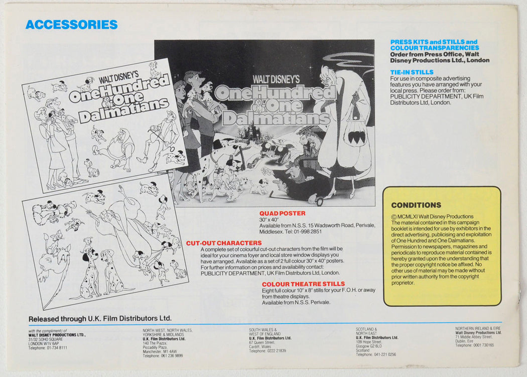 101 Dalmatians - Press Book - Back