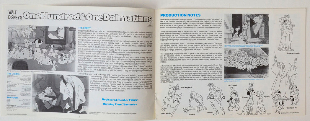 101 Dalmatians - Press Book - Inside width="125" height="49