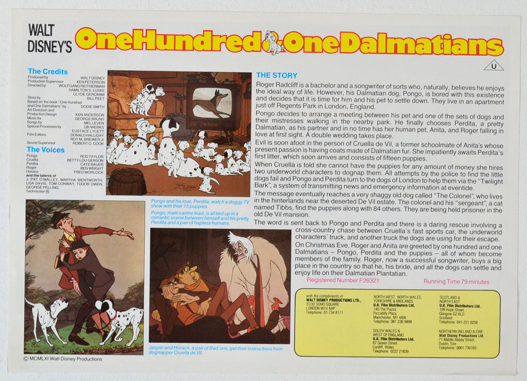 101 Dalmatians- Synopsis Sheet - Back width="125" height="90