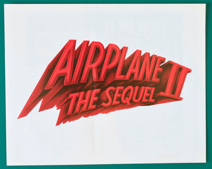 Airplane 2 : The Sequel Original Cinema Exhibitors Synopsis / Credits Booklet  + 34 Page Production Information Document  + Advertising Blocks Sheet 