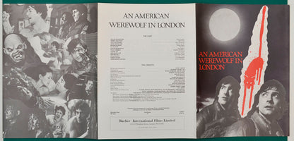 An American Werewolf In London - Production Info Card - Back