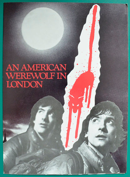 An American Werewolf In London Original 6 Page Cinema Production Information Fold-out Card 