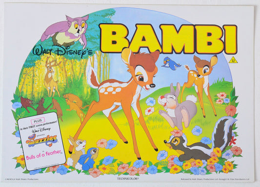 Bambi Original 4 Page Synopsis / Credits Leaflet  