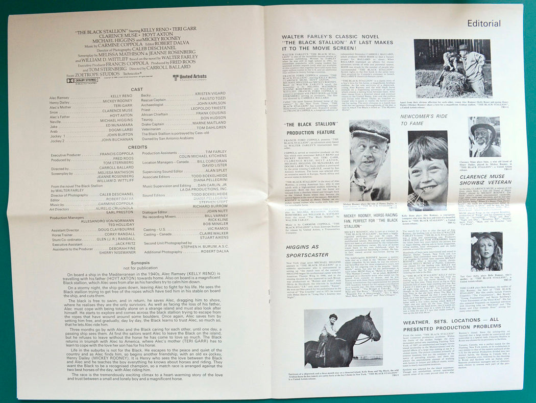 The Black Stallion - Press Book - Inside