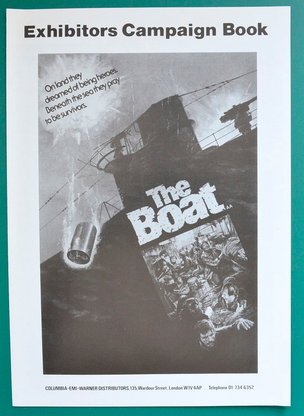 The Boat  (a.k.a. Das Boot)   Original 4 Page Cinema Exhibitor's Campaign Press Book  + Synopsis Booklet 