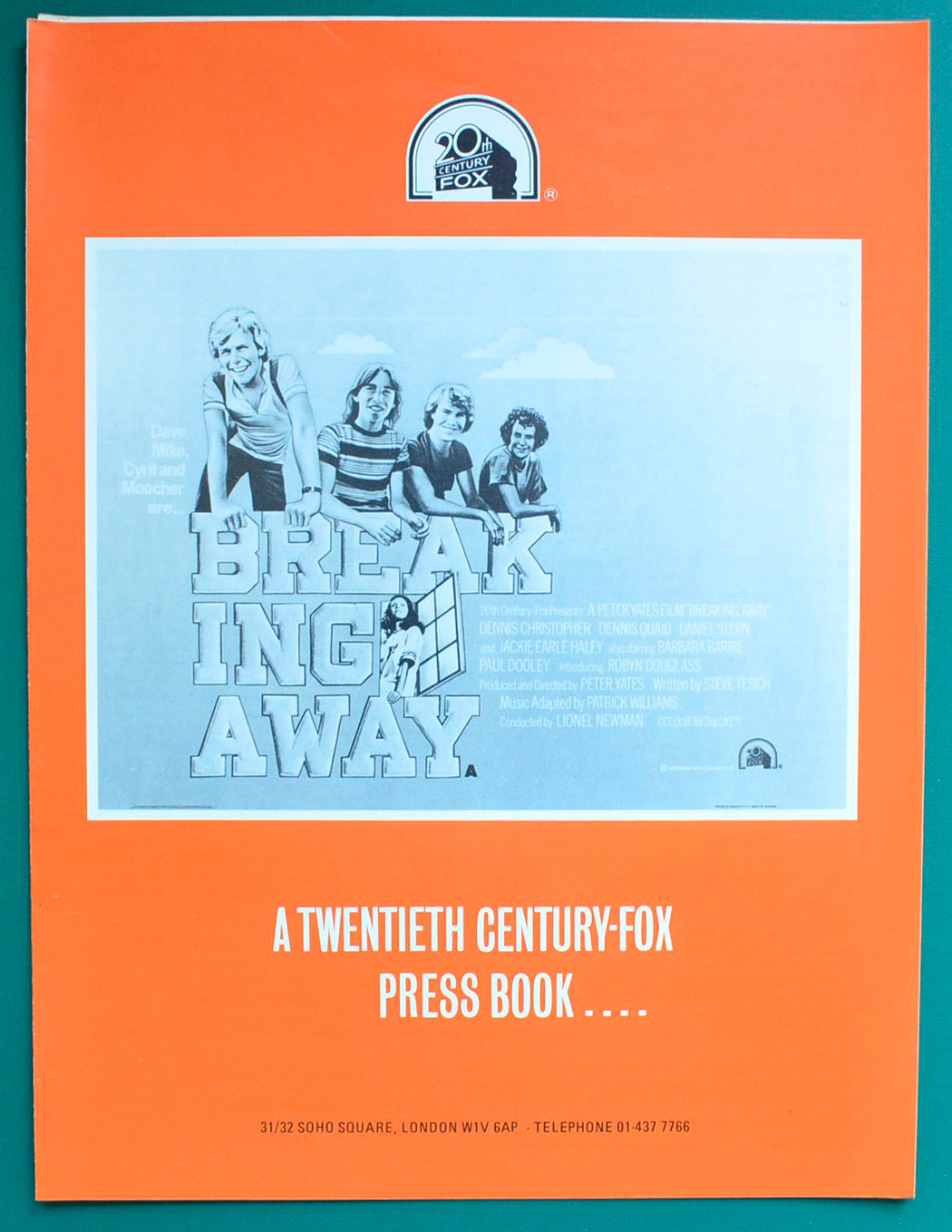 Breaking Away Original 6 Page Cinema Exhibitors Campaign Press Book  + Synopsis / Credits Booklet 