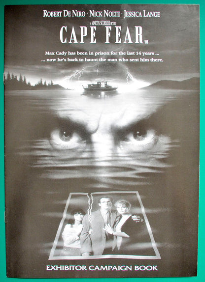 Cape Fear Original 8 Page Cinema Exhibitor's Campaign Press Book  + Accessories / Advertising Blocks Sheet. 