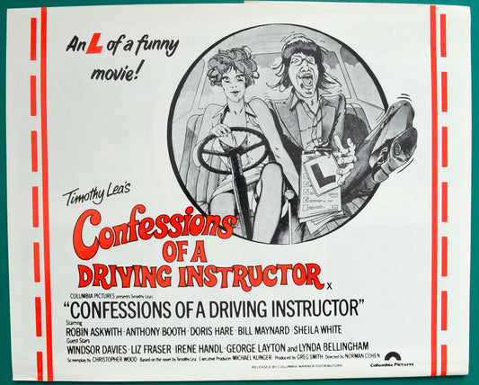 Confessions Of A Driving Instructor Original 4 Page Cinema Exhibitor's Campaign Press Book  + Accessories / Advertising Blocks Sheet 