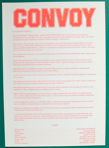 Convoy - Synopsis - Front