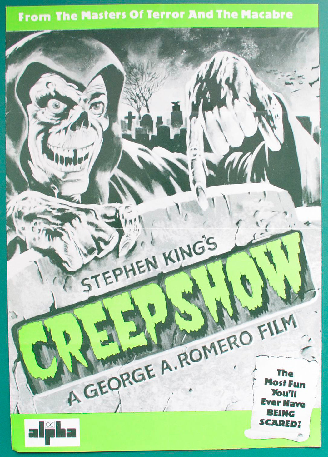 Creepshow Original 4 Page Cinema Exhibitor's Campaign Press Book 