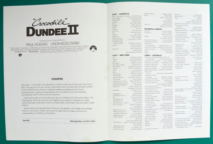 Crocodile Dundee II - Synopsis Booklet - Inside