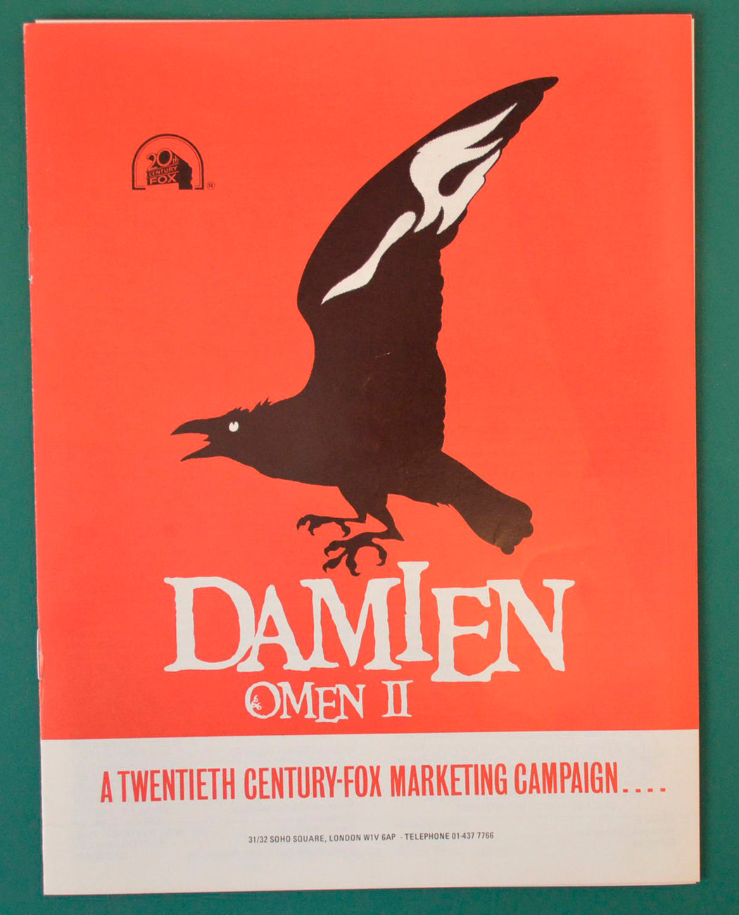 Damien : Omen II Original 8 Page Cinema Exhibitors Campaign Press Book + Synopsis / Credits Leaflet 