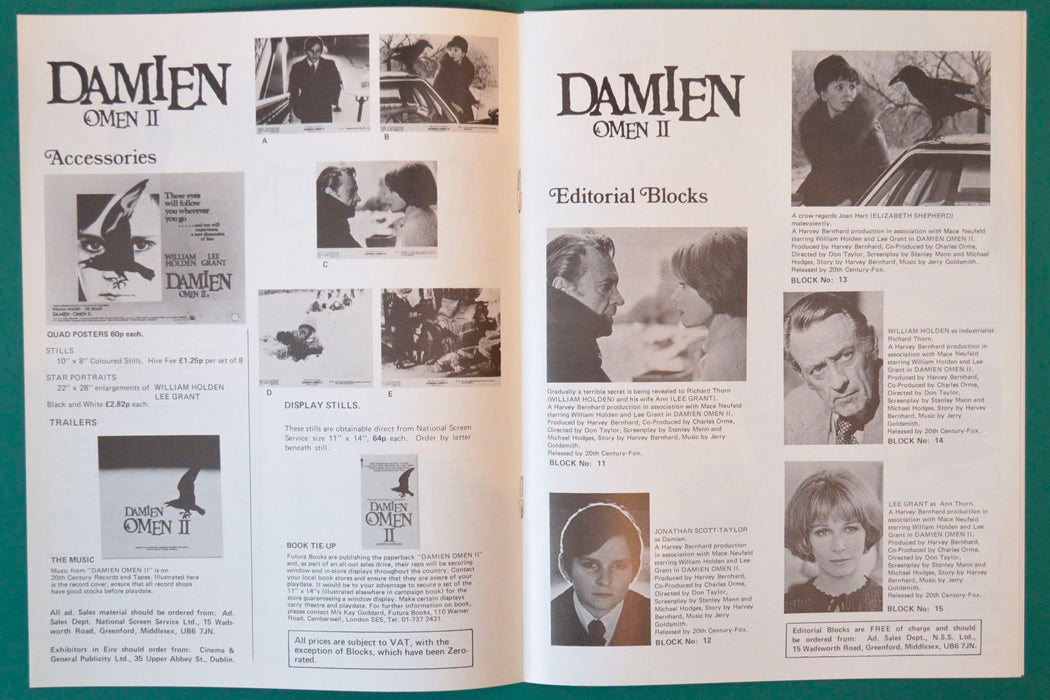 Damien Omen 2 - Press Book - Inside