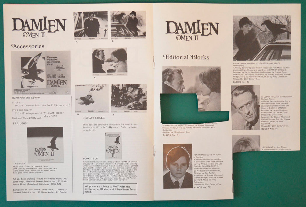 Damien Omen 2 - Press Book - Inside