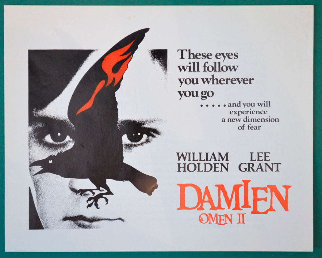 Damien : Omen II Original Cinema Synopsis / Credits Leaflet 