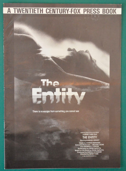 The Entity Original 8 Page Cinema Exhibitors Campaign Press Book + Synopsis / Credits Leaflet 