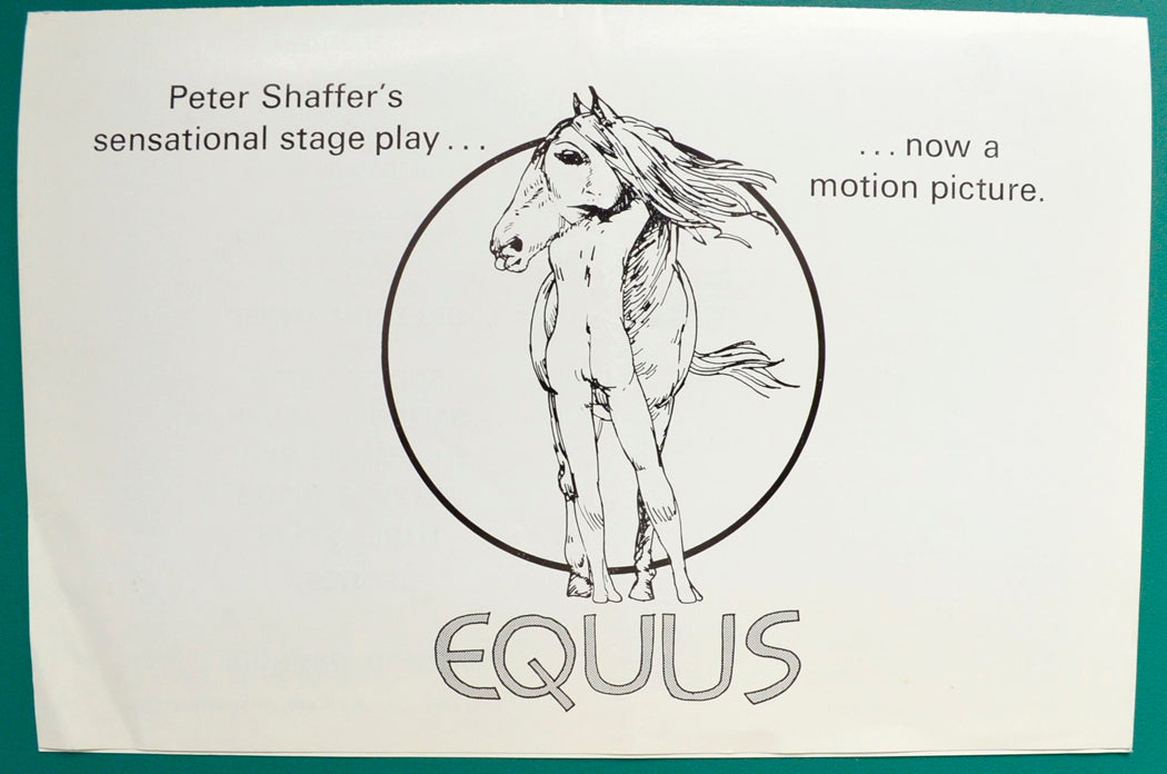 EQUUS - Synopsis - Front