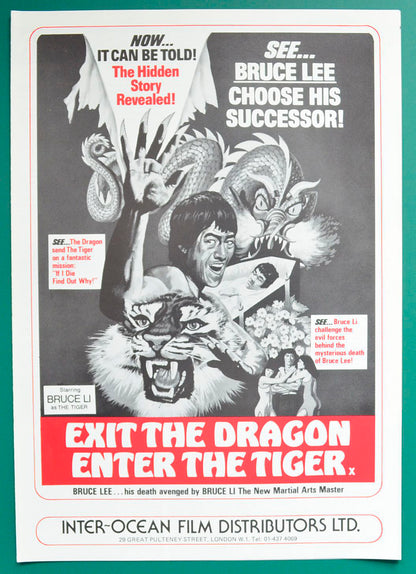 Exit The Dragon Enter The Tiger Original 4 Page Cinema Exhibitor's Campaign Press Book 