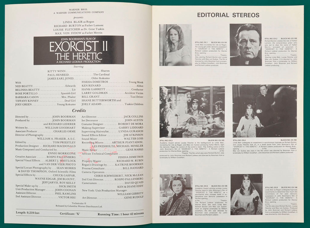 The Exorcist 2 - Press Book - Inside width="125" height="92