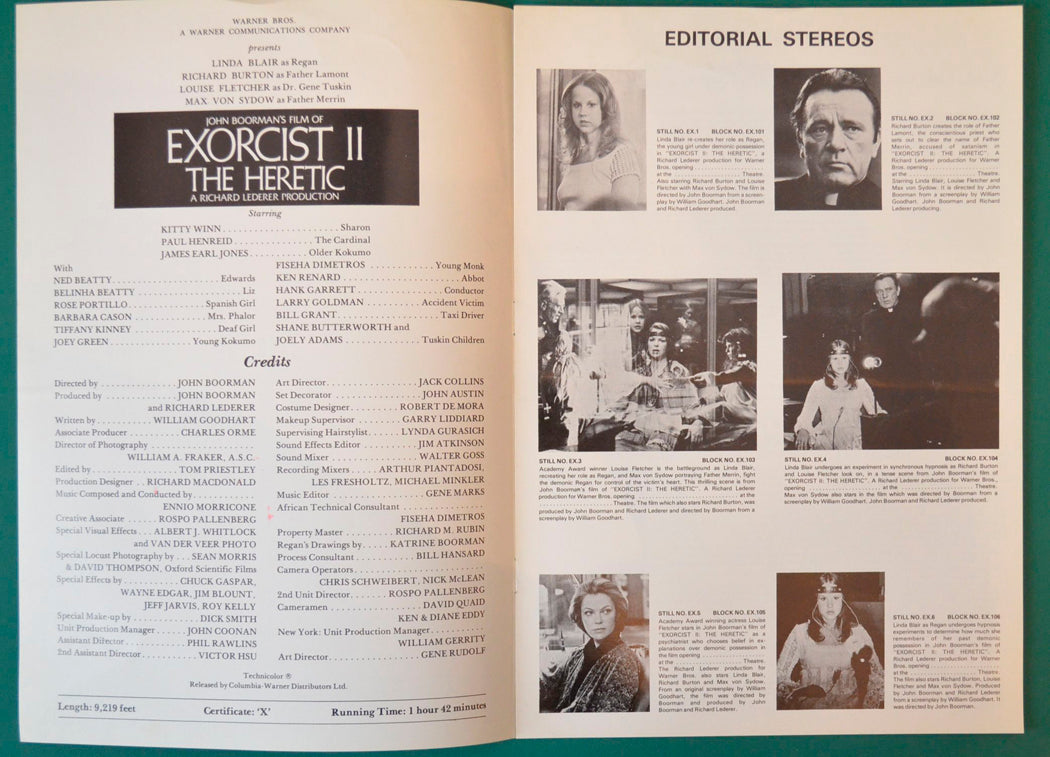 The Exorcist 2 - Press Book - Inside width="125" height="90