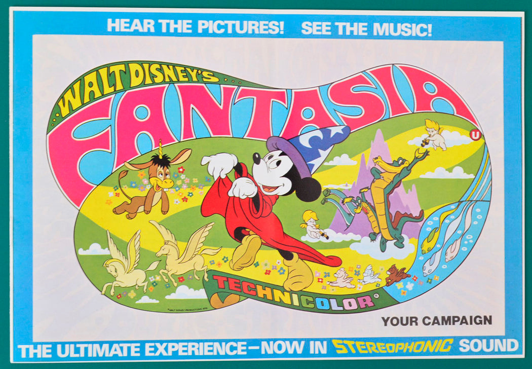 Fantasia Original 12 Page Cinema Exhibitors Campaign Press Book  + Synopsis / Credits Sheet 