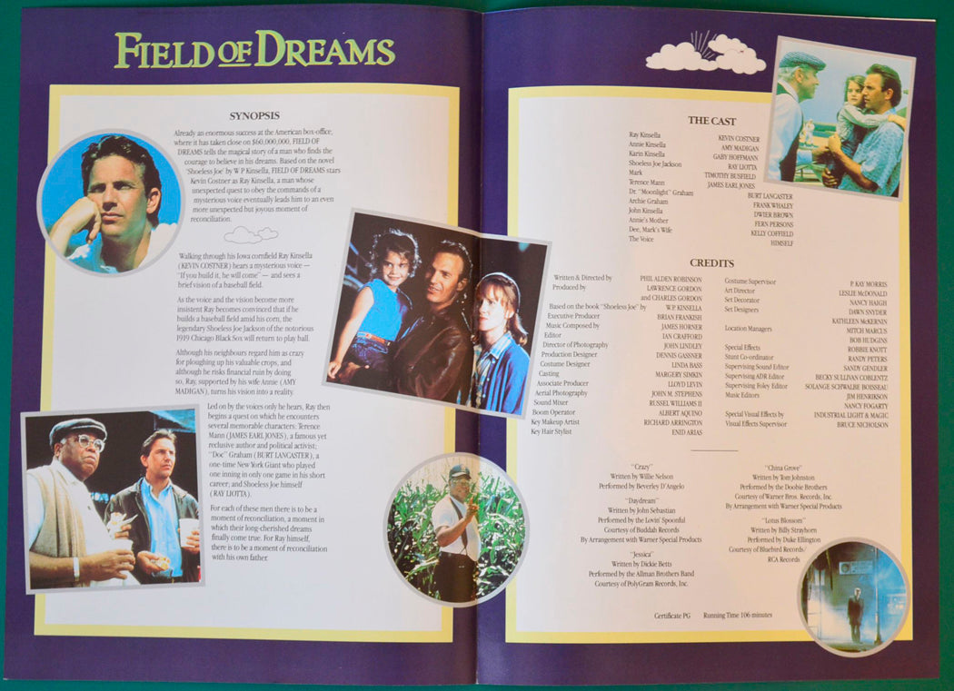 FIELD OF DREAMS - Press Book - Inside