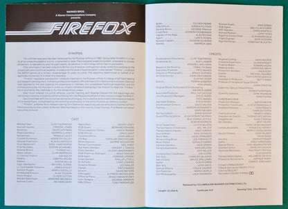 FIREFOX - Synopsis Booklet - Back