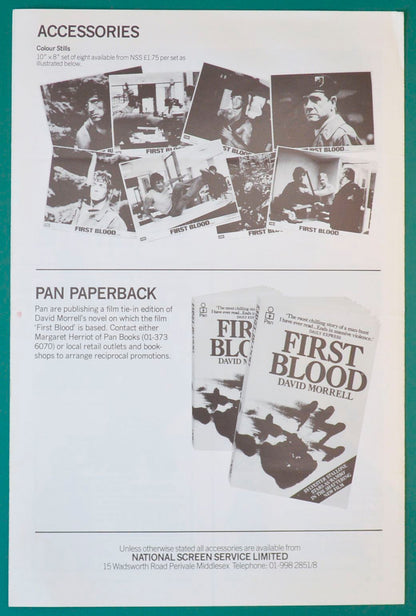 FIRST BLOOD - Press Book - Back