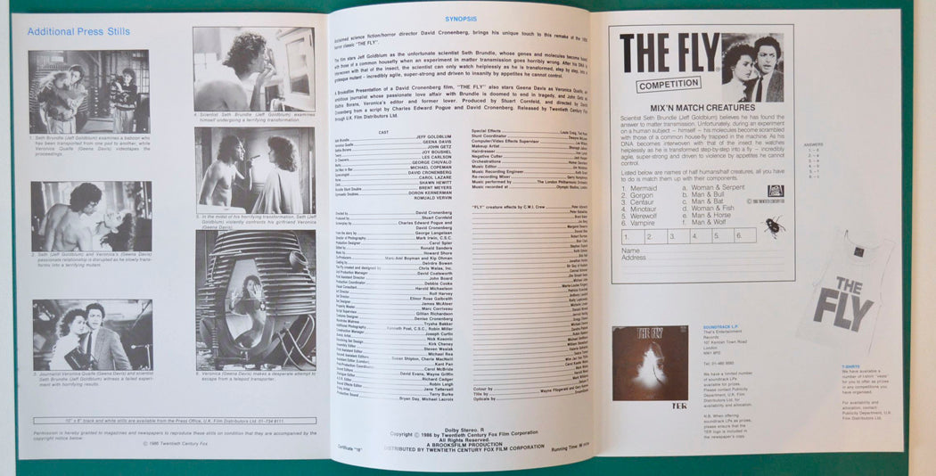 The Fly - Press Book - Inside width="125" height="64